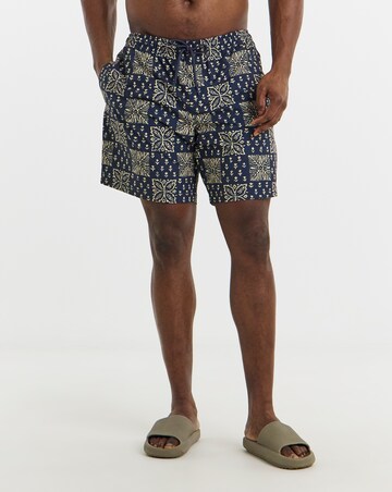 Jack & Jones Maui Printed Swim Short - Navy