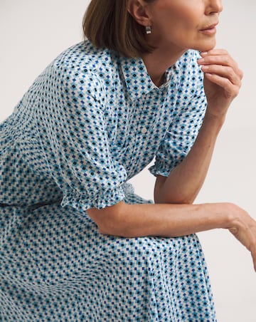 Asymmetric Hem Drawstring Waist Shirt Dress