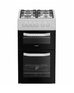 Hotpoint HTG5GCW 50cm Gas Twin Cooker - White