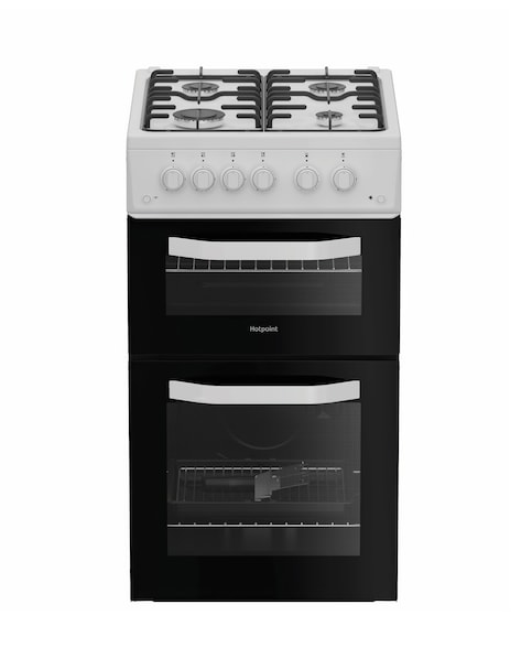 Hotpoint HTG5GCW 50cm Gas Twin Cooker - White