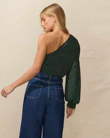 Ro&Zo Sparkle One Shoulder Top