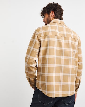 BOSS Beige Checked Overshirt