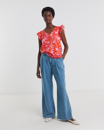 Pure Cotton The Ruffle Vest Printed