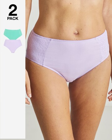 Pretty Secrets (2 Pack) New Sarah Cotton Full Fit Brief Knickers