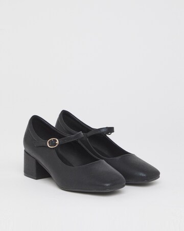 Heavenly Soles Patricia Block Heel Mary Janes - Extra Wide Fit (EEE)