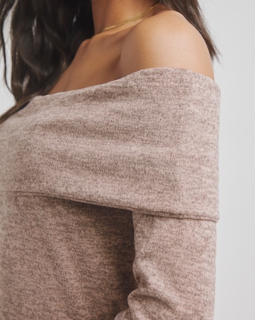 Simply Be Pink Soft Touch Bardot Top