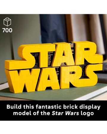 LEGO Star Wars Brick-Built Star Wars Logo Sign, Model Kit for Adults 75407
