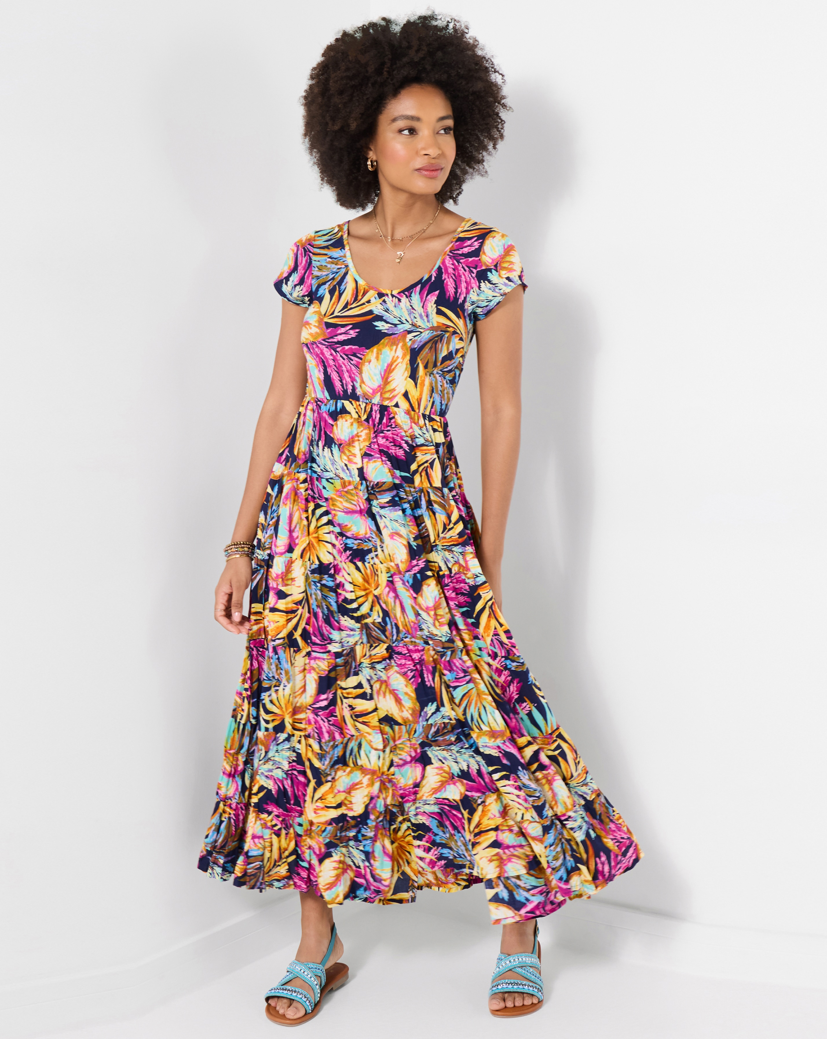 Joe Browns Tropical Island Crinkle Maxi Dress Petite | Ambrose Wilson
