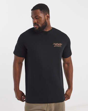 Jack & Jones Botaniq Back Graphic T-Shirt - Black
