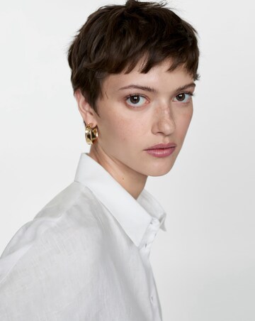 Mango Linen Button Up Shirt