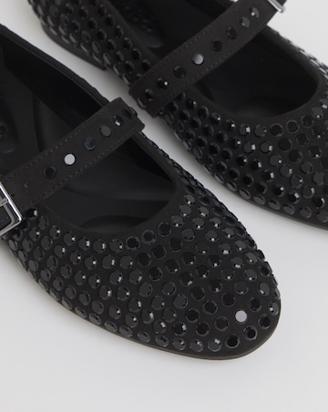 Addison Diamante Mary Jane Shoes - Wide Fit (E)