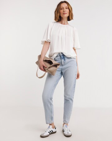 Angel Sleeve Satin Top