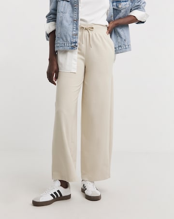 Oatmeal Wide Leg Joggers