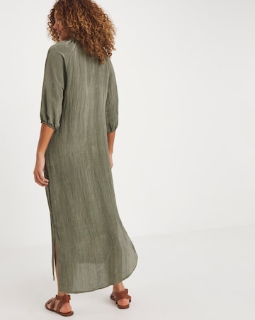 Crinkle Fabric Kaftan Dress