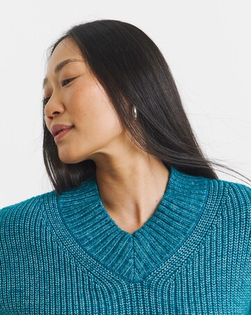 Teal V Neck Jumper