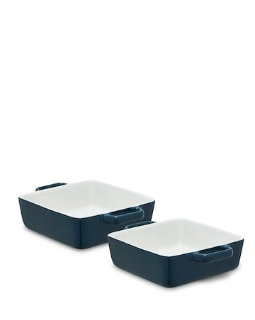 Barbary & Oak Nattura Set of 2 Square Baking Dishes Teal