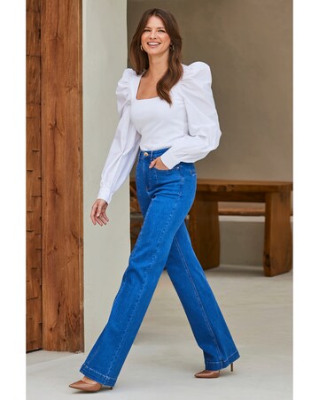 Sosandar Chiffon Sleeve Blouson Top