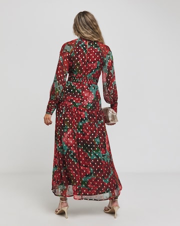 Hope & Ive Edelie Gold Detailing Long Sleeve Maxi Dress