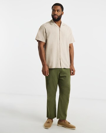 Jack & Jones Breeze Linen Blend Resort Shirt - Natural