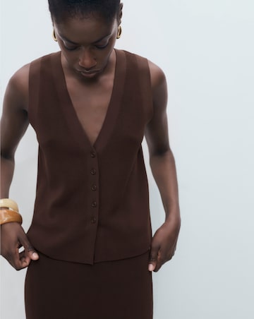 Mango Fine Knit Sweater Vest