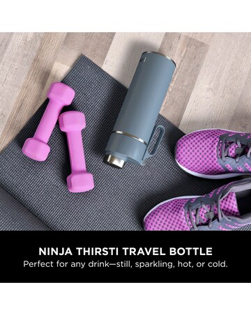 Ninja Thirsti Carbonated 20oz Bottle with Carbonation Lid in Blue