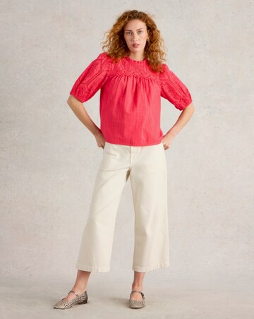 White Stuff Lexi Cotton Broderie Top