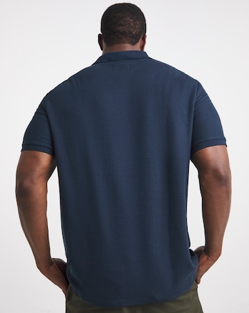 Jack & Jones Austin Waffle Polo - Navy