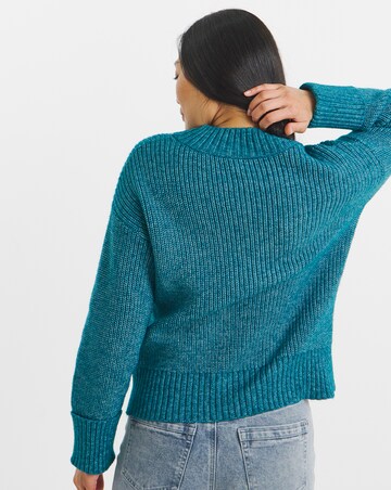 Teal V Neck Jumper