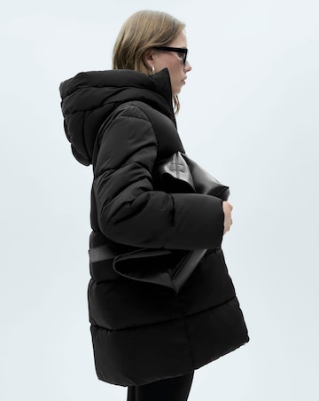 Mango Quilted Anorak Puffer with Hood