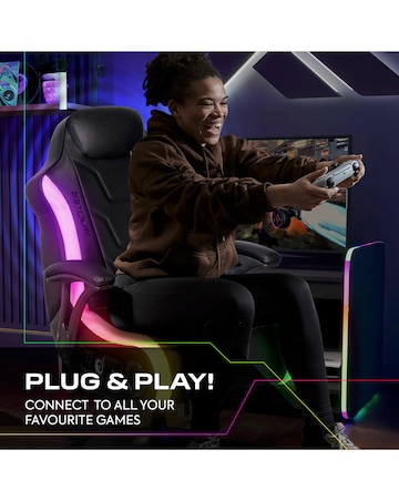 X Rocker Monsoon 4.1 Audio LED Console Gaming Chair - Black