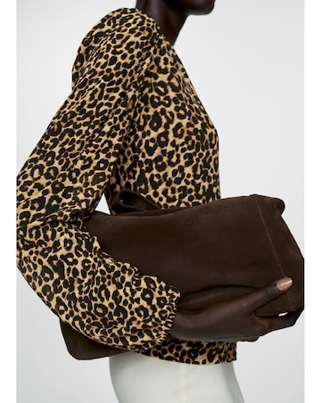 Mango Leopard Print Blouse