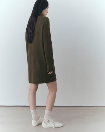 Mango Short Knitted Turtleneck Dress