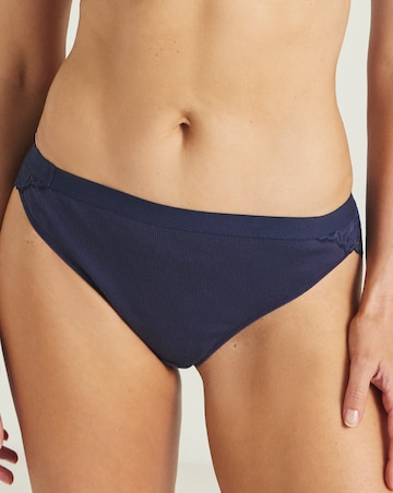 Pretty Secrets (3 Pack) Harper Lace Rib Midi Brazilian Knickers Navy/Green