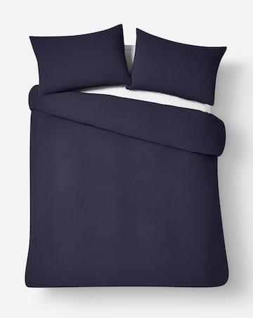 Cotton Crinkle Muslin Duvet Set - Midnight