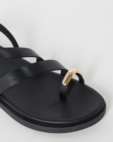 Carlota Leather Toe Hardware Footbed Sandals - Extra Wide Fit (EEE)