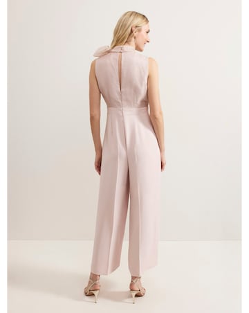 Phase Eight Stephy Shimmer Tie Neck Jumpsuit