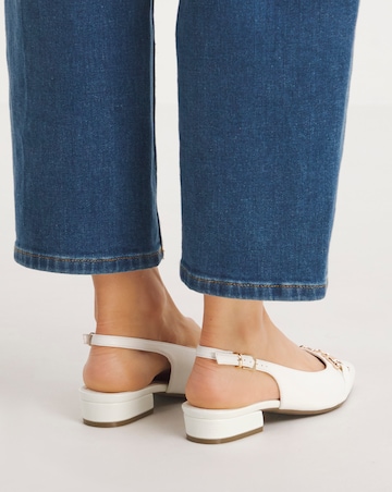 Susanna Slingback Shoe With Trim Wide E Fit