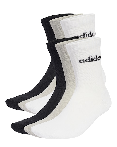 adidas Linear Crew 6 Pack Socks