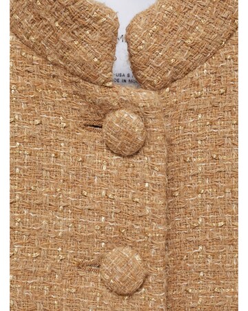 Mango Tweed Jacket with Stand Up Collar