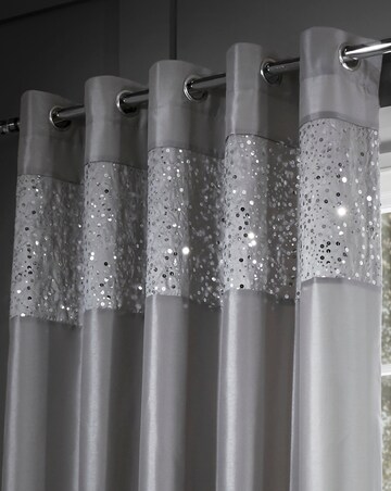 Catherine Lansfield Glitzy Light Filtering Eyelet Curtains