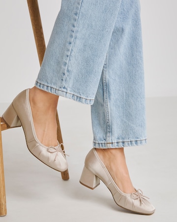 Dreamer Block Heel Ballerina Shoes - Extra Wide Fit (EEE)