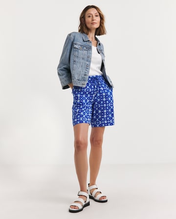 Blue Print Pull On Knee Length Shorts