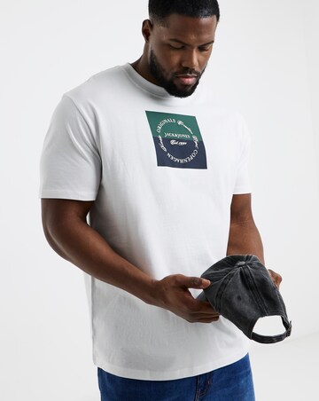 Jack & Jones Square Originals Logo T-Shirt - White