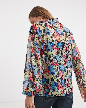 Shirring Detail Georgette Blouse