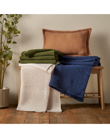 Pineapple Elephant Jaipur Waffle Cotton Throw