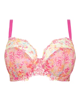 Joanna Hope Print &amp; Embroidery Underwired Non Padded Full Cup Bra B-G
