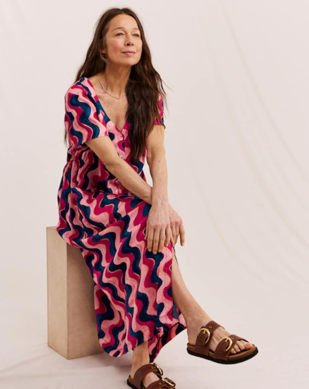 ambrose wilson ladies dresses Fabric Chiffon Long Sleeve Dresses | Womens