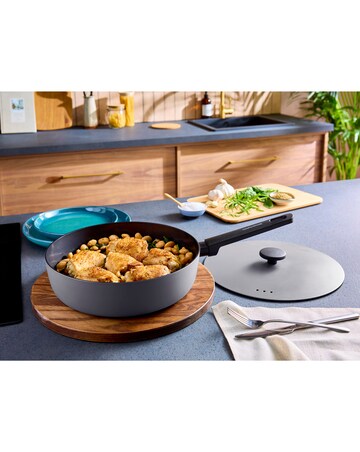 Morphy Richards Non-Stick 28cm Grey Saute Pan