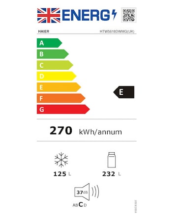 Haier HTW5618EWMG Combi Series 5 Water Dispenser Fridge Freezer - Inox