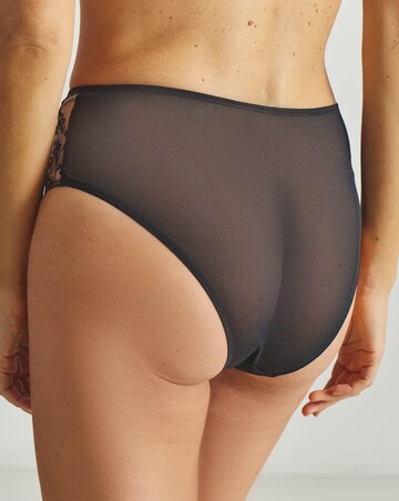 Pretty Secrets Penelope High Leg Knickers Black